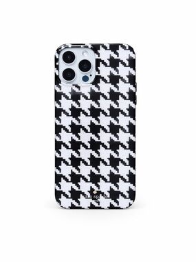 NWT KATE SPADE Houndstooth Printed Resin I-Phone 13 Pro Case!